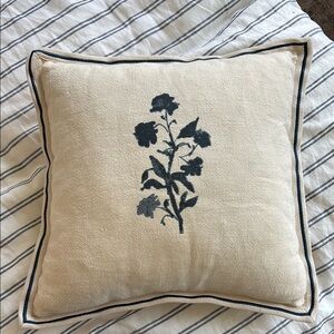 Magnolia brand throw pillow cover, linen/cotton with zipper.